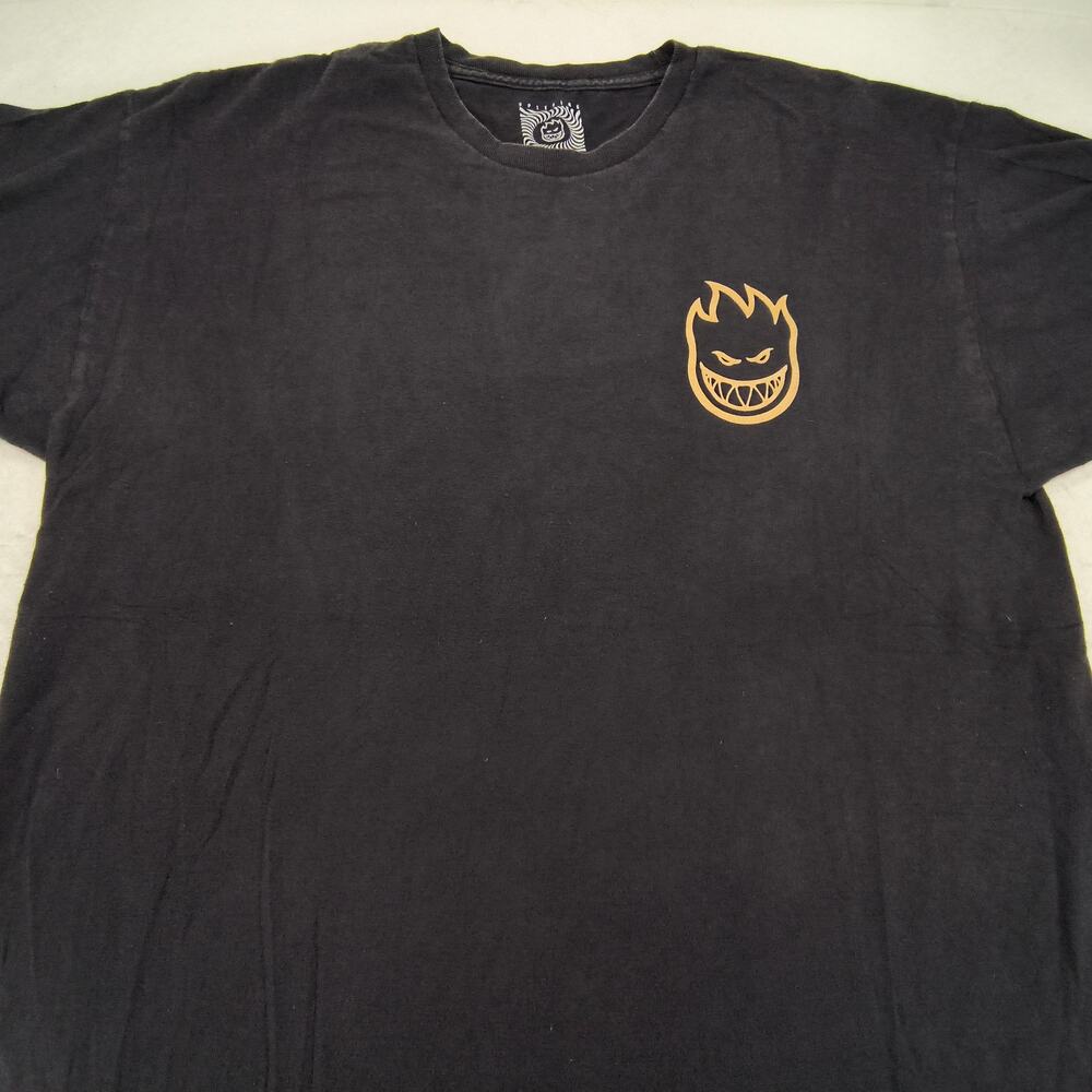 Spitfire Casual Crew Neck Short Sleeve T Shirt Mens Size Extra Large XL Black